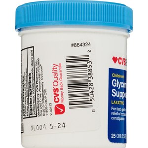 CVS Health Glycerin Suppositories Children's Laxative, 25 CT