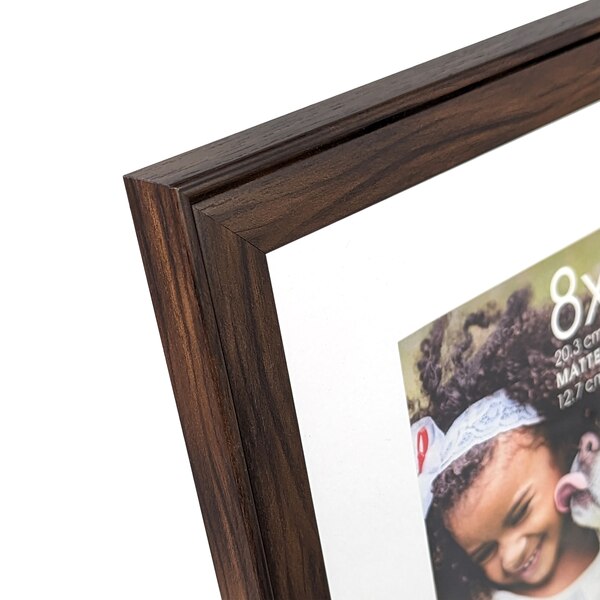 House To Home Ridge Walnut Picture Frame, 8 x 10 in (matted to 5 x 7 in)