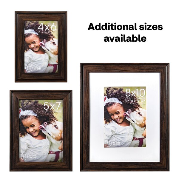 House To Home Ridge Walnut Picture Frame, 8 x 10 in (matted to 5 x 7 in)