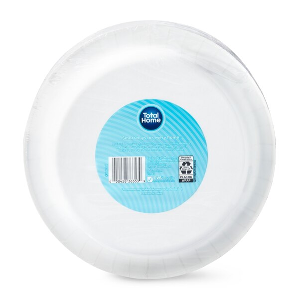 Total Home Decorated Paper Plates, 8.75 in, 48 ct