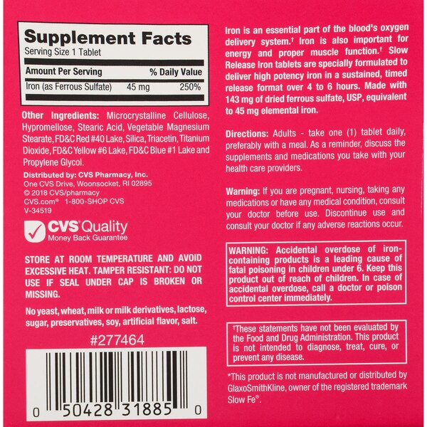 CVS Health Slow Release Iron Tablets