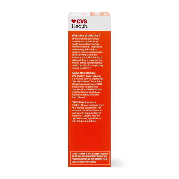 CVS Health Daily Probiotic 2 Billion CFU Capsules