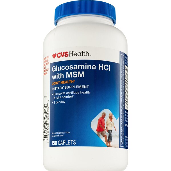 CVS Health Glucosamine HCI with MSM Caplets, 150 CT