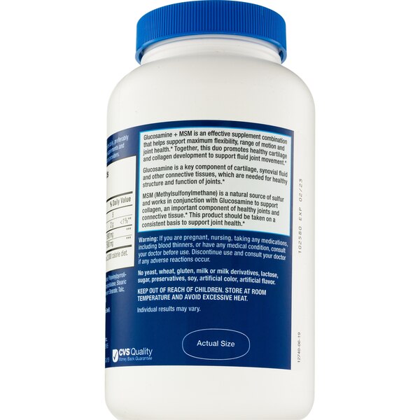 CVS Health Glucosamine HCI with MSM Caplets, 150 CT