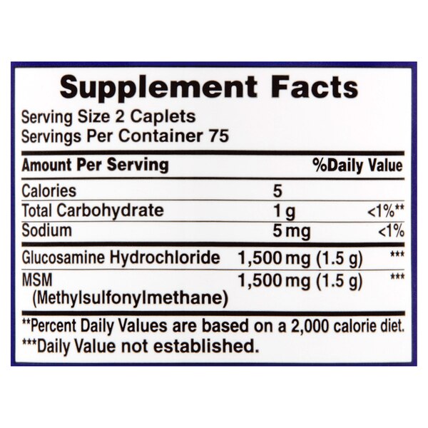 CVS Health Glucosamine HCI with MSM Caplets, 150 CT