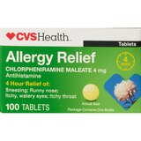 CVS Health 4HR Allergy Relief Chlorpheniramine Maleate, 100 CT, thumbnail image
