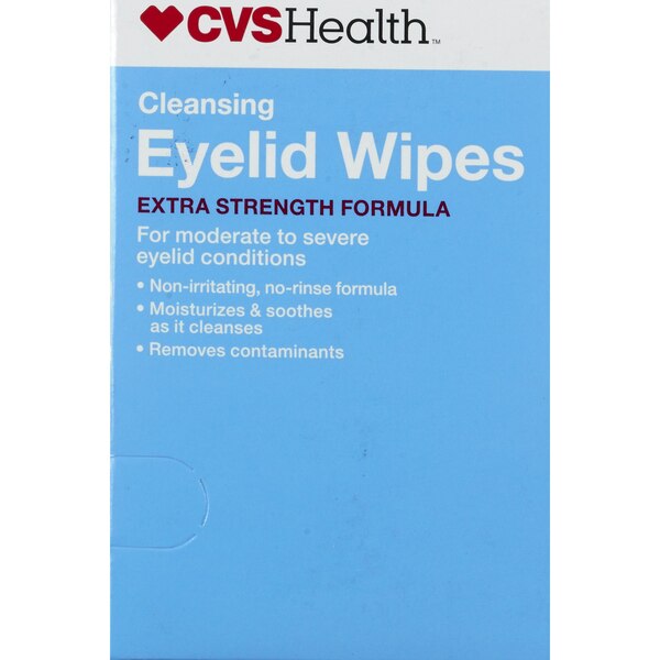 CVS Health Cleansing Eyelid Wipes, 30 CT