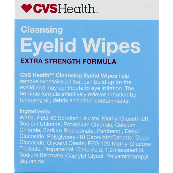 CVS Health Cleansing Eyelid Wipes, 30 CT