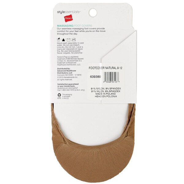 Style Essentials by Hanes Massaging Foot Covers 2 Pairs