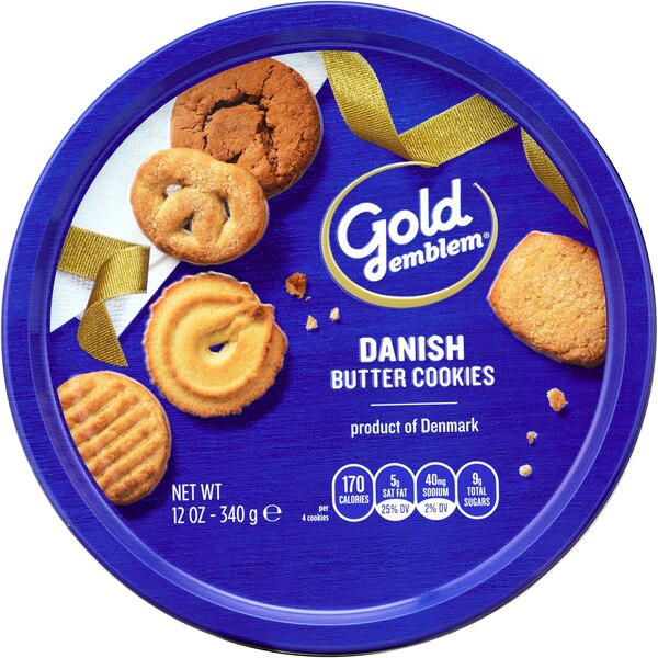 Gold Emblem Danish Butter Cookies, 12 oz