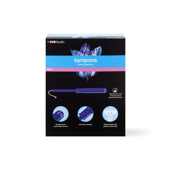 CVS Health Tampons, Unscented, Light, 18 CT