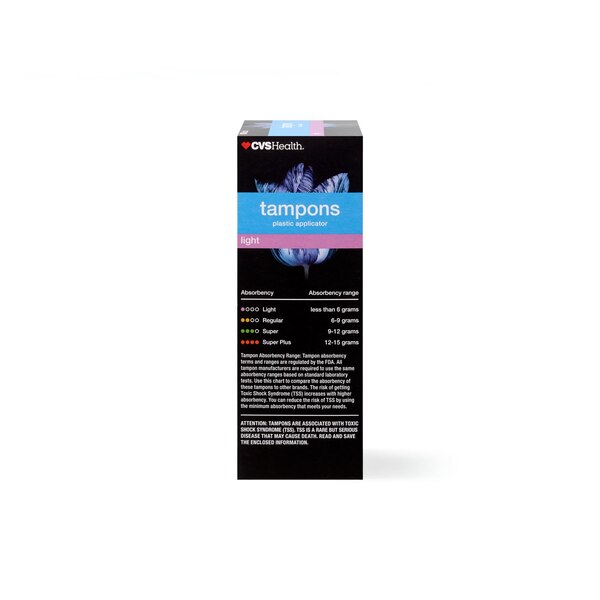 CVS Health Tampons, Unscented, Light, 18 CT