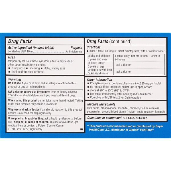 CVS Health 24HR Allergy Relief Loratadine Orally Disintegrating Tablets