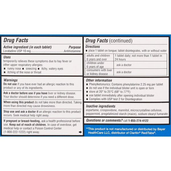 CVS Health 24HR Allergy Relief Loratadine Orally Disintegrating Tablets