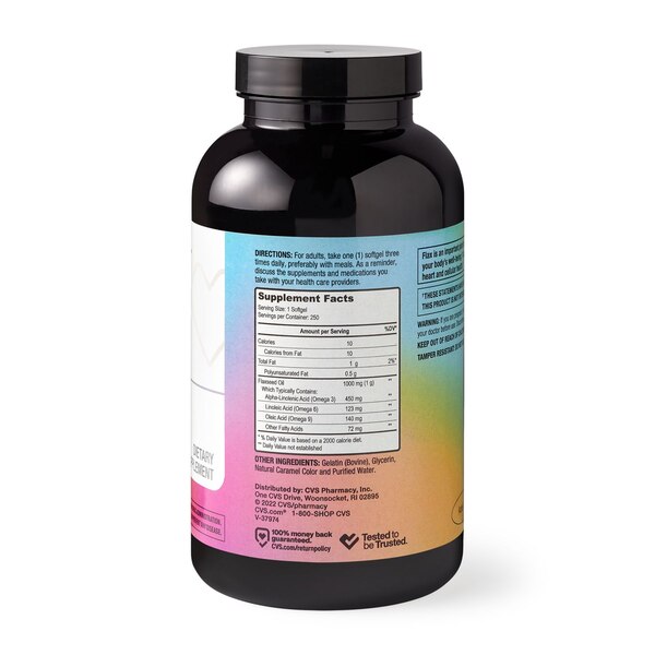 CVS Health Flaxseed Oil Softgels, 250 CT