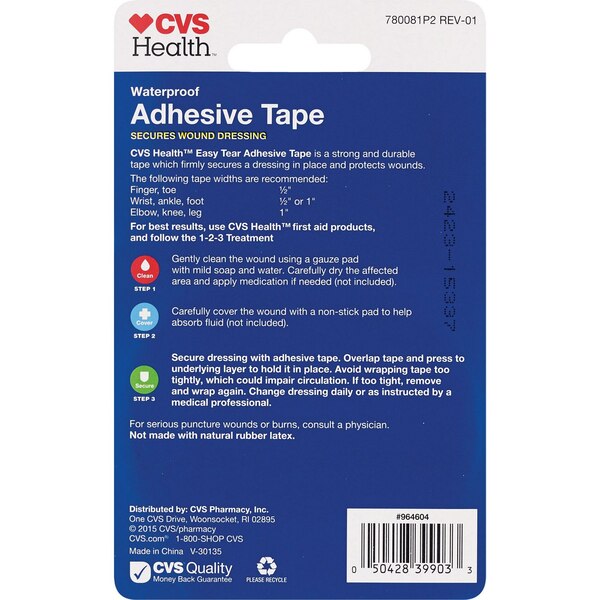 CVS Health Easy Tear Waterproof Adhesive Tape