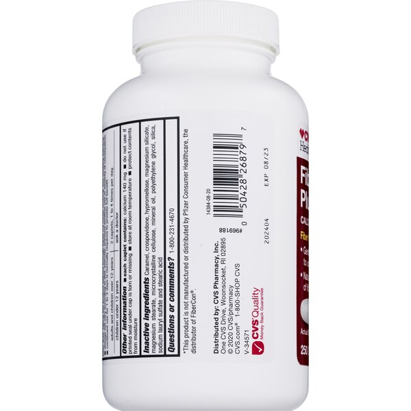 CVS Health Fiber Laxative + Calcium, 250 CT