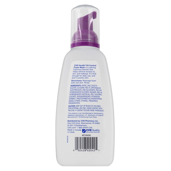 CVS Health Oil Control Foam Face Wash, 8 OZ