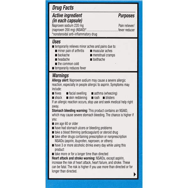 CVS Health Naproxen Sodium 220 MG Liquidid-Filled Capsules