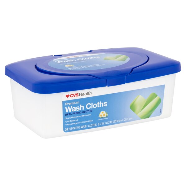 CVS Health Premium Wash Cloths, 32 CT