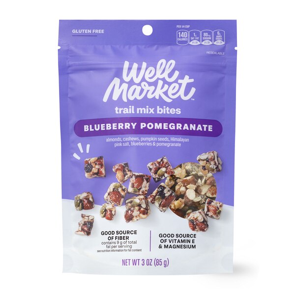 Well Market Blueberry Pomegranate Trail Mix Bites, 3 oz
