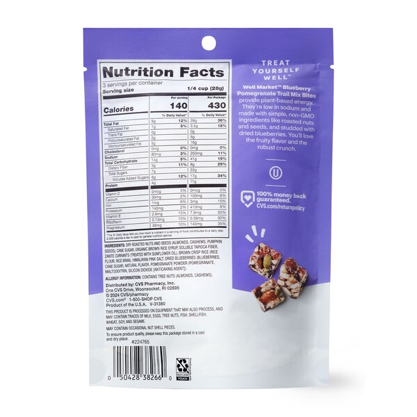 Well Market Blueberry Pomegranate Trail Mix Bites, 3 oz