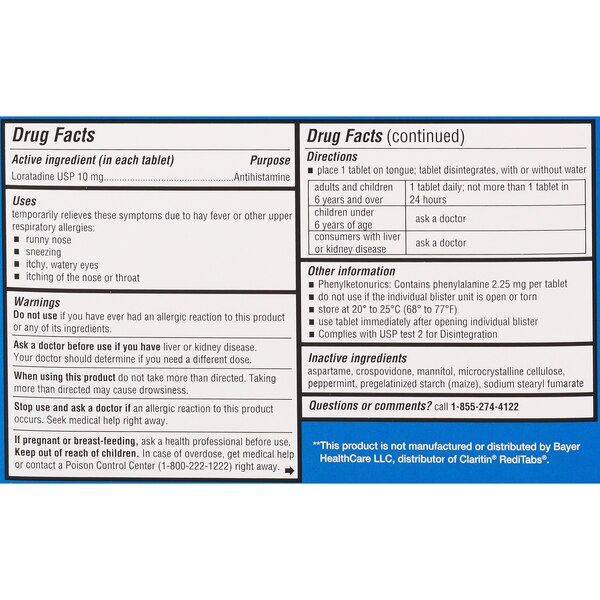 CVS Health 24HR Allergy Relief Loratadine Orally Disintegrating Tablets