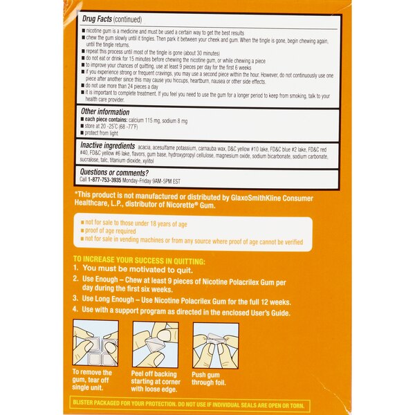 CVS Health Sugar Free Nicotine Gum, Fruit