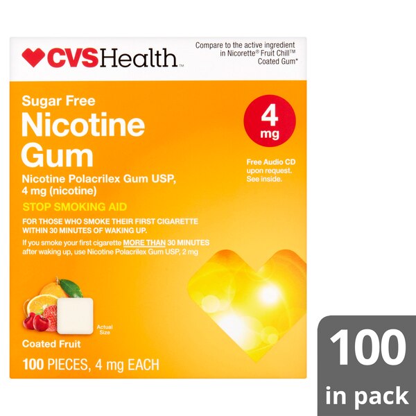 CVS Health Sugar Free Nicotine Gum, Fruit