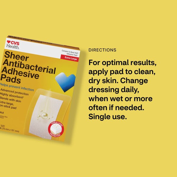 CVS Health Anti-Bacterial Adhesive Pads