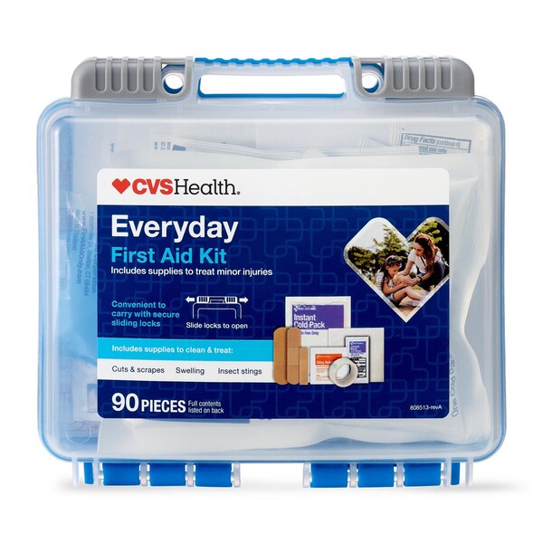 CVS Health Everyday First Aid Kit, 90 Pieces