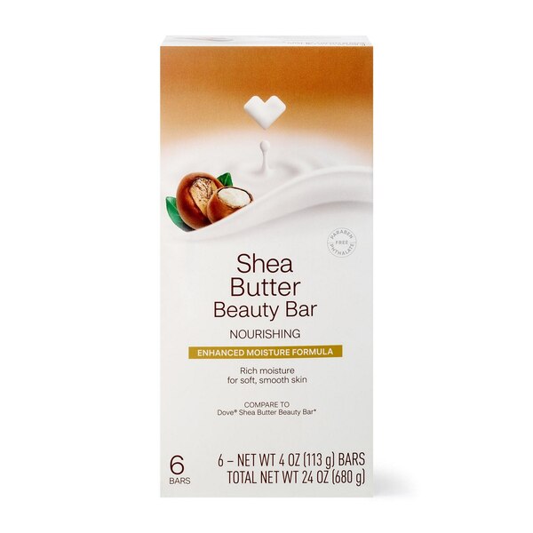 Beauty 360 Nourishing Shea Butter Beauty Bar, 6CT