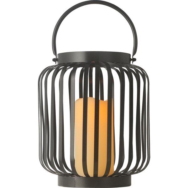 House To Home Metal Lantern with LED Candle, 10 in