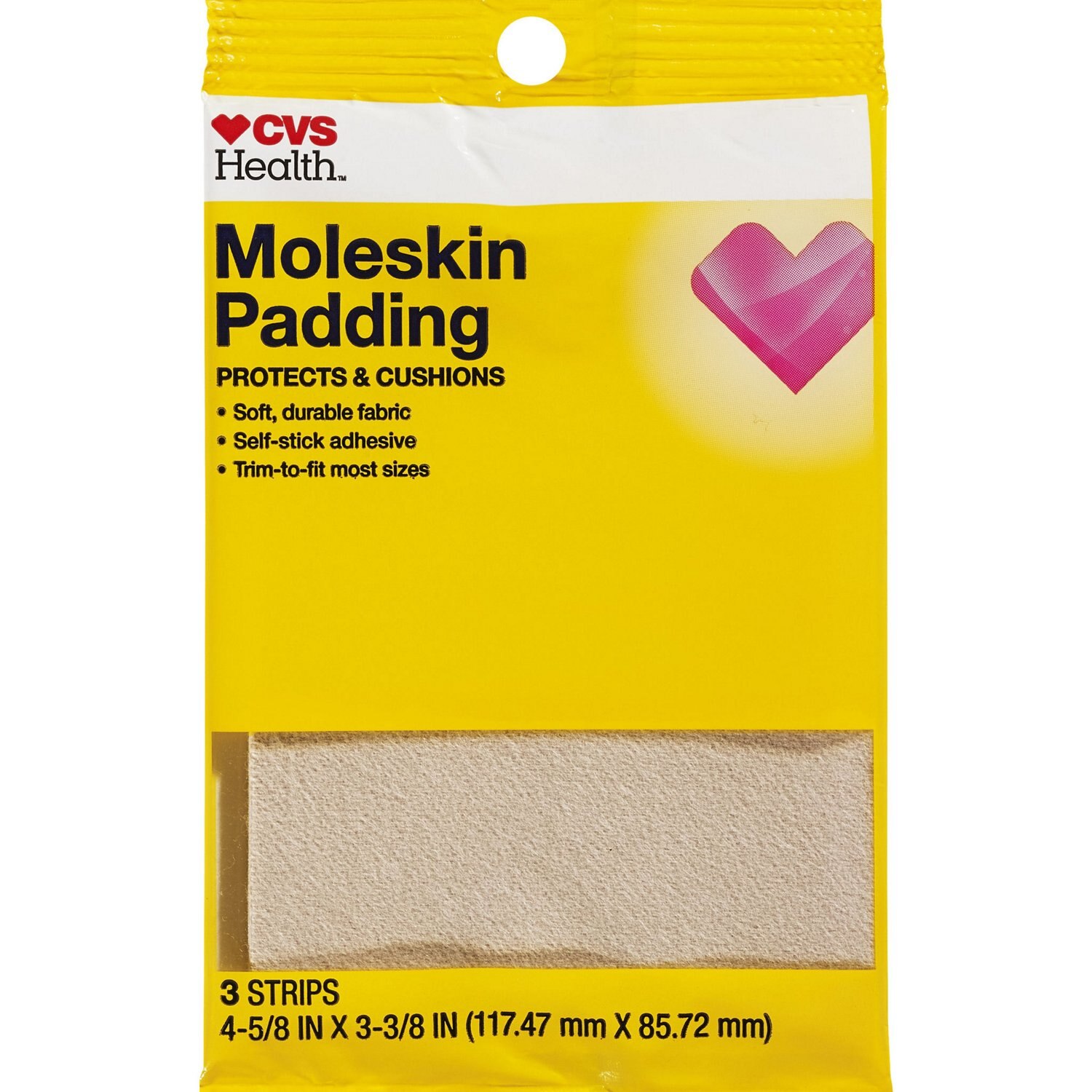 CVS Moleskin Padding, 3 CT