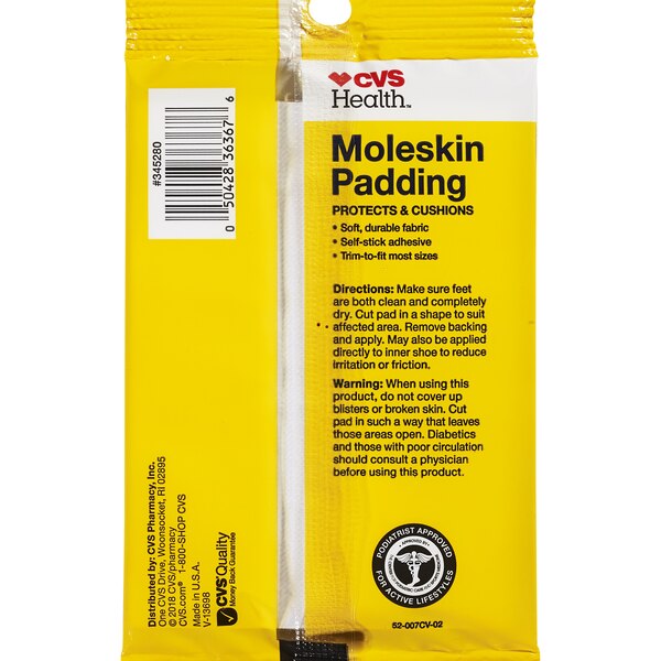 CVS Health Moleskin Padding, 3 CT