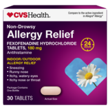 CVS Health 24HR Non Drowsy Allergy Relief Fexofenadine HCl Tablets, thumbnail image