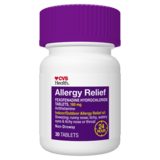 CVS Health 24HR Non Drowsy Allergy Relief Fexofenadine HCl Tablets, thumbnail image