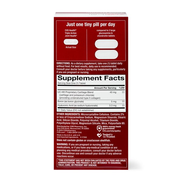 CVS Health Triple Action Joint Health Tablets, 30 CT