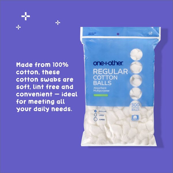 one+other Regular Cotton Balls, 300CT