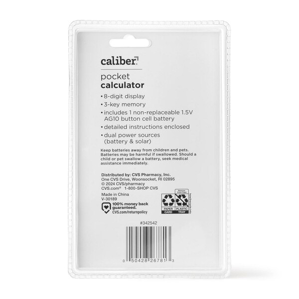 Caliber Pocket Calculator