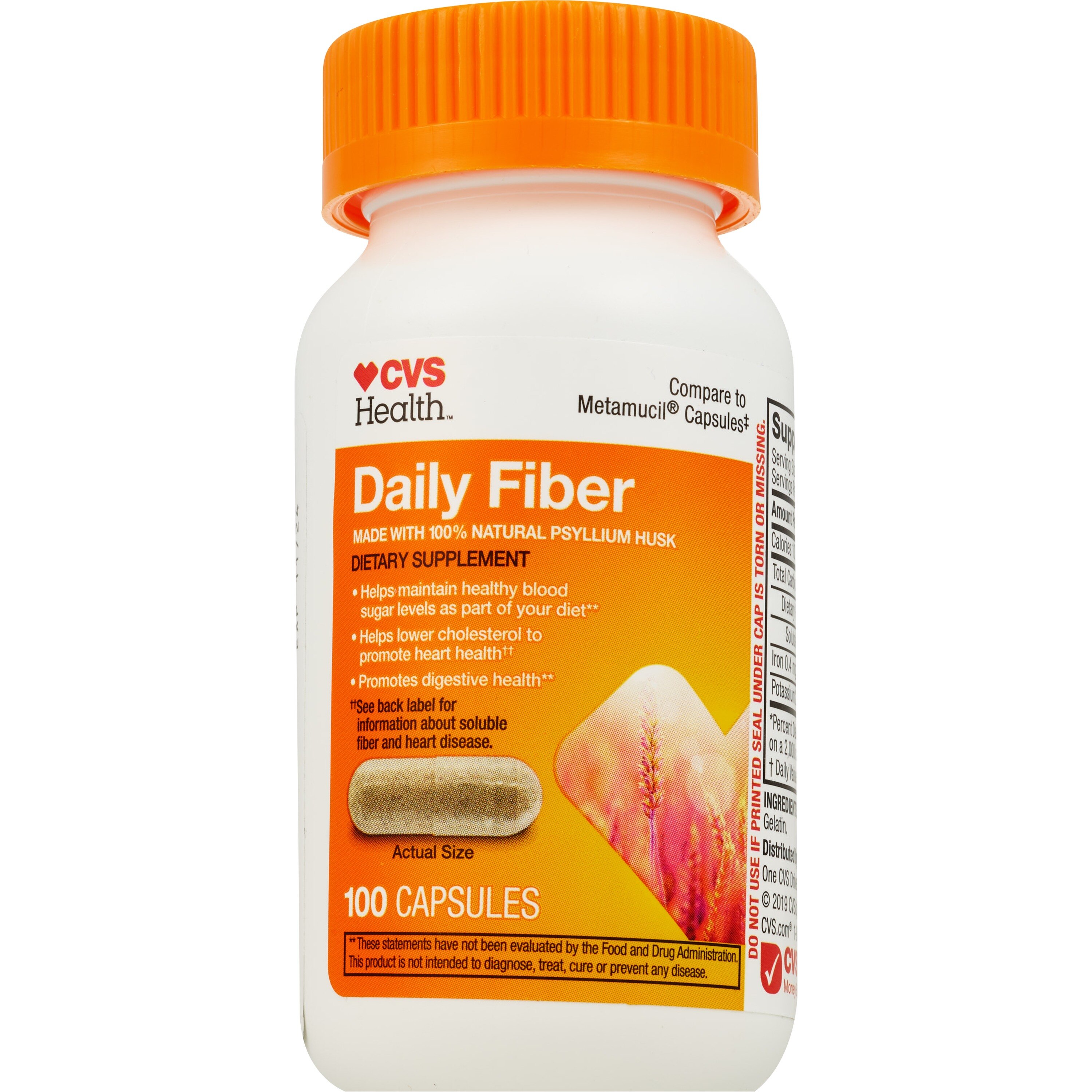 CVS Health Natural Daily Fiber - Cápsulas