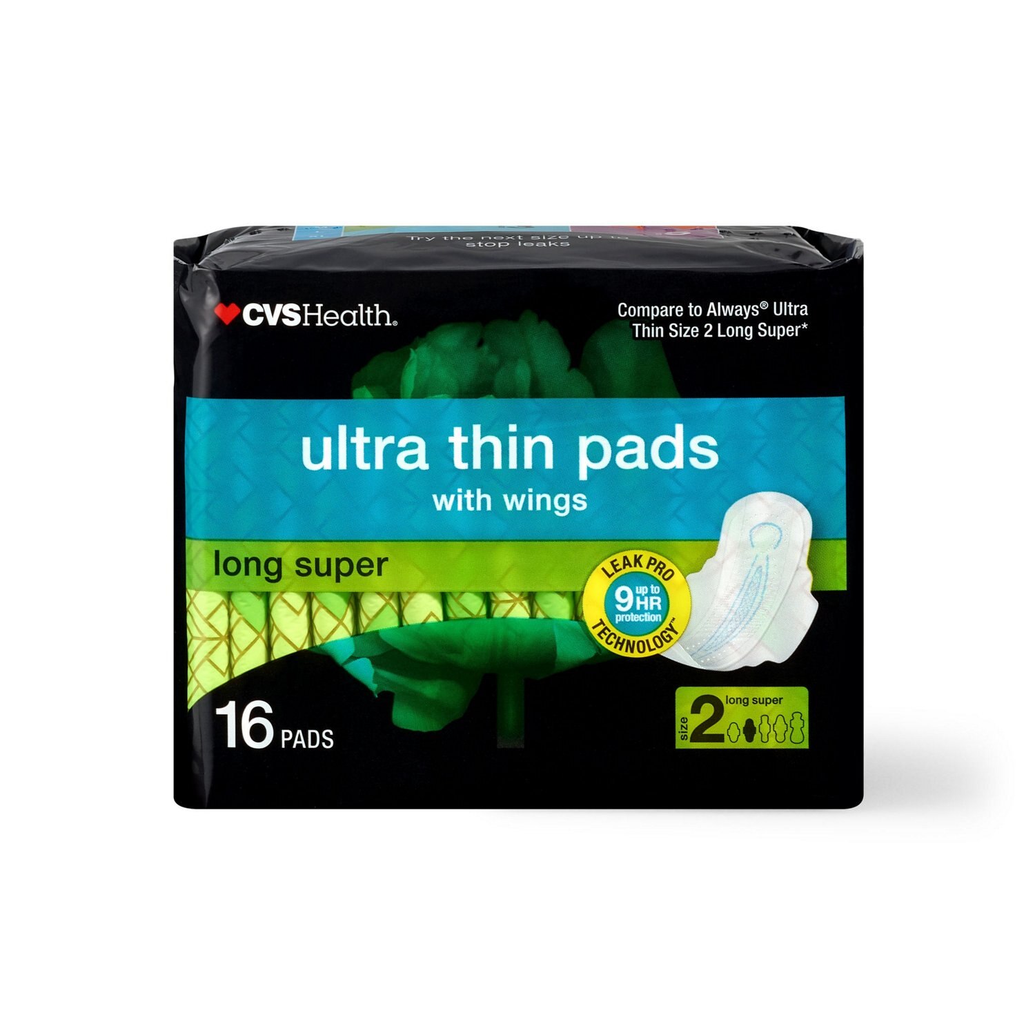 CVS Ultra Thin Long Pads with Wings, Super