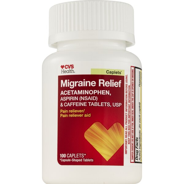 CVS Health Migraine Relief Acetaminophen Aspirin (NSAID) & Caffeine Tablets