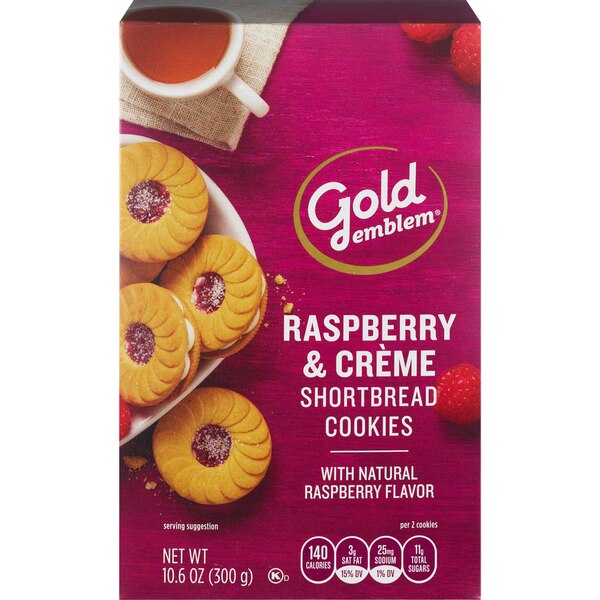 Gold Emblem  Raspberry Creme Shortbread Cookies, 10.6 oz