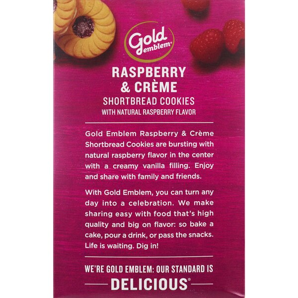 Gold Emblem  Raspberry Creme Shortbread Cookies, 10.6 oz