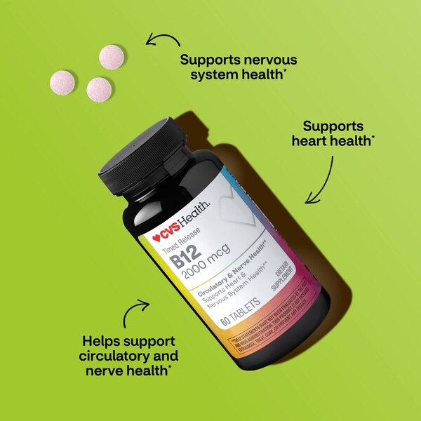 CVS Health Vitamin B12 Tablets, 60 CT