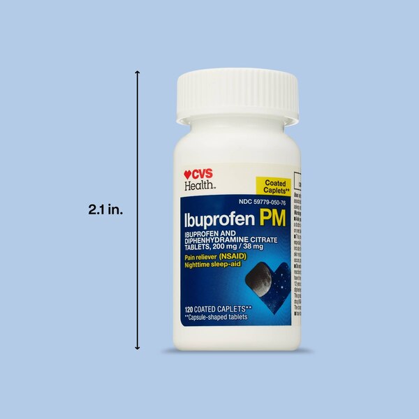 CVS Health Ibuprofen PM Pain Reliever & Nighttime Sleep-Aid Coated Caplets