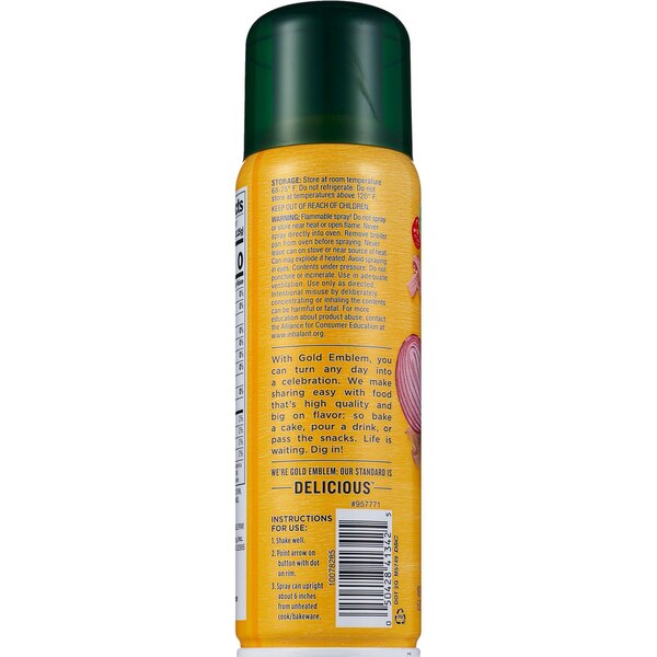 Gold Emblem Cooking Spray, Made With 100% Canola Oil, 6 oz