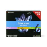 CVS Health Plastic Tampons, Unscented, Multi-Pack, thumbnail image