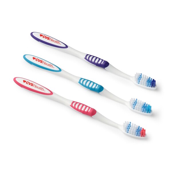 CVS Health Dual Clean Toothbrush, Soft Bristle, 1 CT